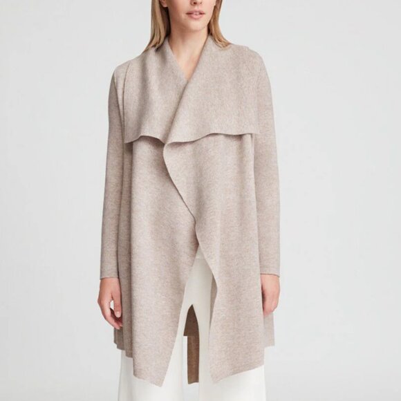 Cuyana Wool Cashmere Short Wrap Coat
